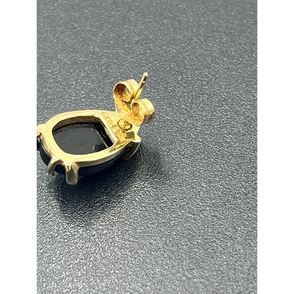Black Hills Gold C. Co 14k Vintage Onyx Leaf/Vine Estate 10k Stud Earrings 14k - Picture 9 of 15